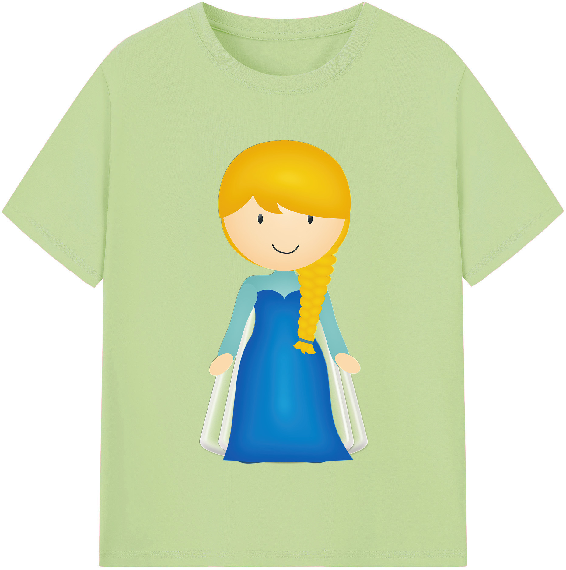 （画像用） アナと雪の女王 アンナ エルサ Frozen Anna Elsa 綿100％半袖Tシャツ（フロントプリント）